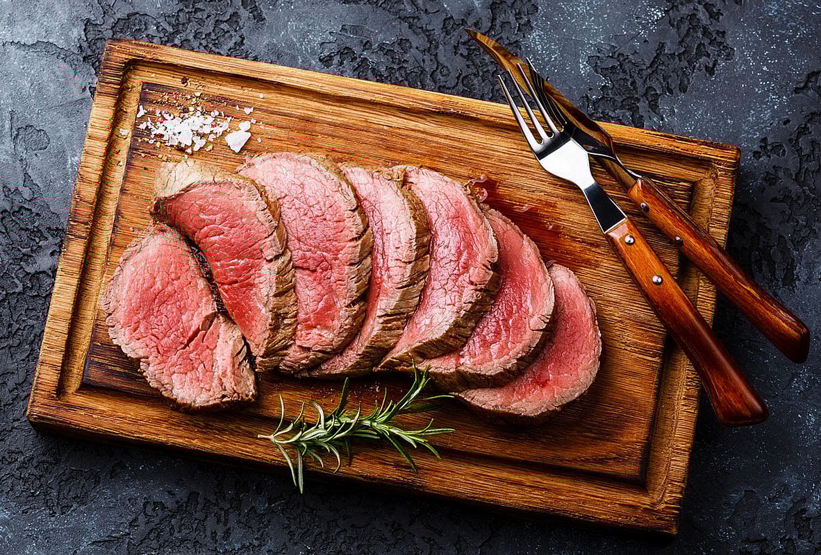Filet (Tenderloin) Sous Vide mit Portwein und Knoblauch