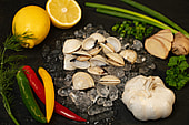 Venusmuscheln mit Schale, Gekocht