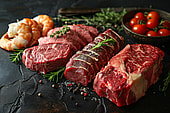 Gourmet-Paket mit verschiedenen Fleischsorten