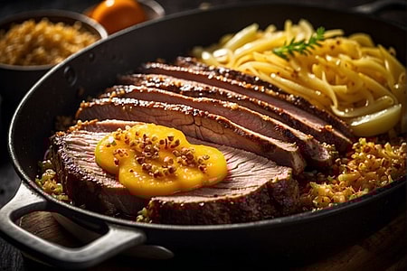 Brisket aus der Pfanne