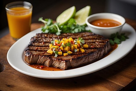 Brisket vom Grill mit Mango Sauce