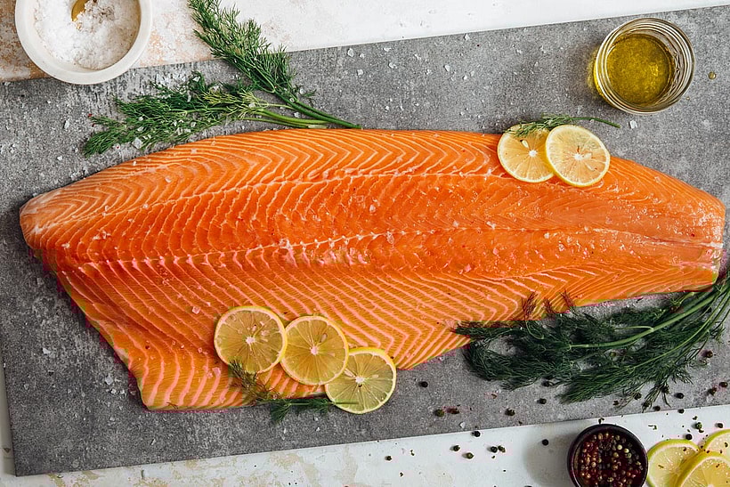 Lachs Land-Based-Salmon ohne Haut