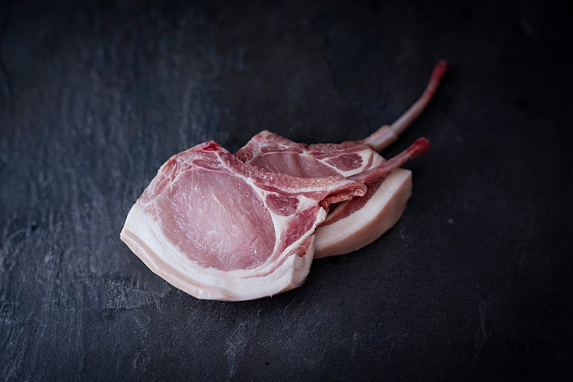 Tomahawk, Schweinekotelett, schwäbisch-hallisches Qualitätsschwein, Iberico
