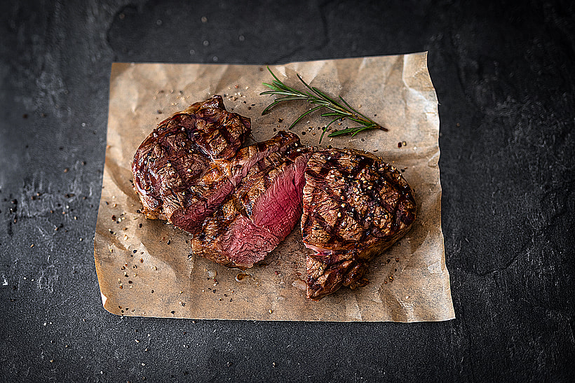 Rib Eye von der Färse, gekocht